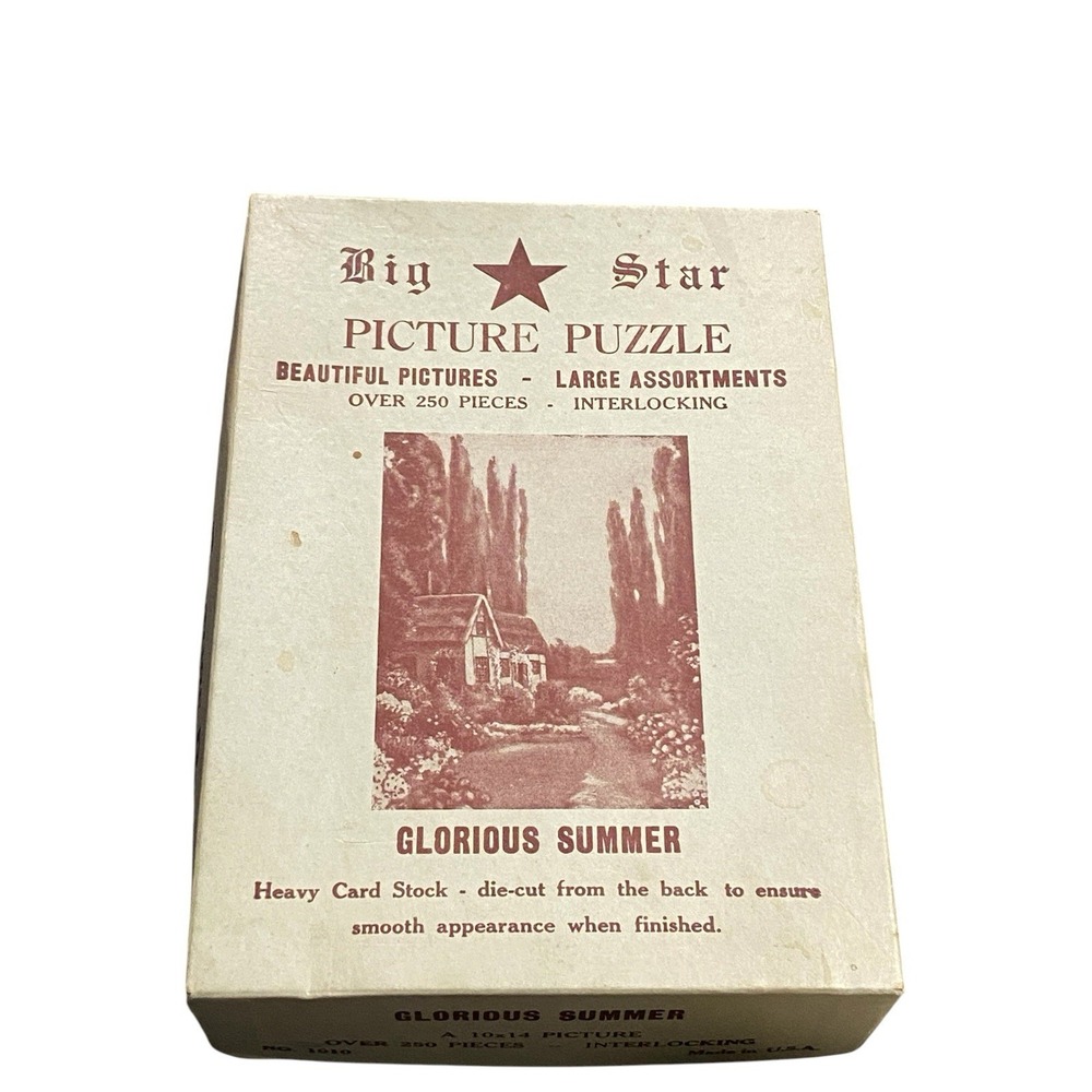 Vintage Big Star Glorious Summer No 1010 Picture Puzzle 250‎ Pc USA